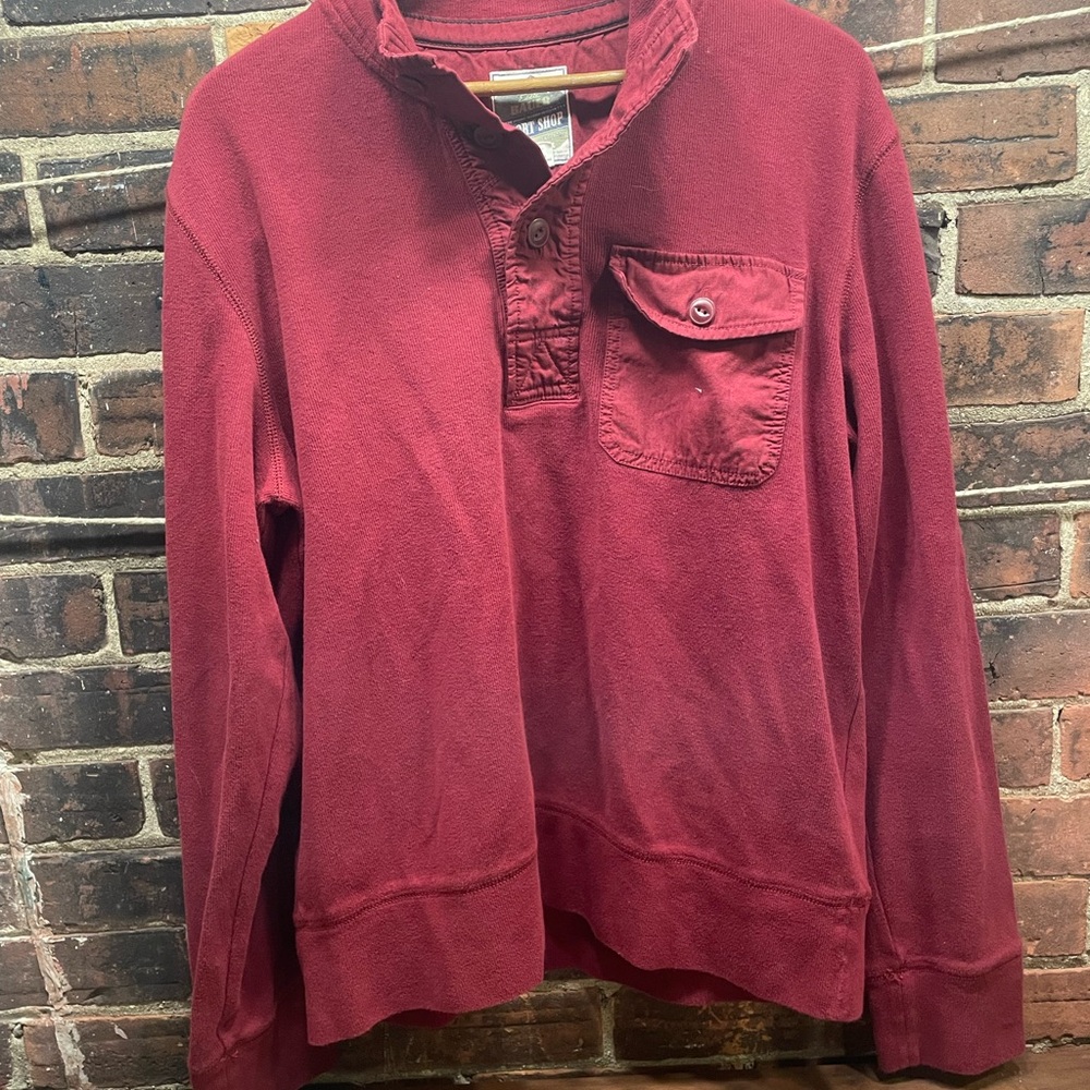 Vintage Eddie Bauer Red Henley Shirt